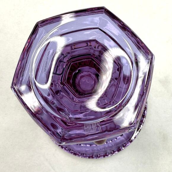 Vintage Friedrich Kristall Germany Lead Crystal Purple Vase - Picture 3 of 8